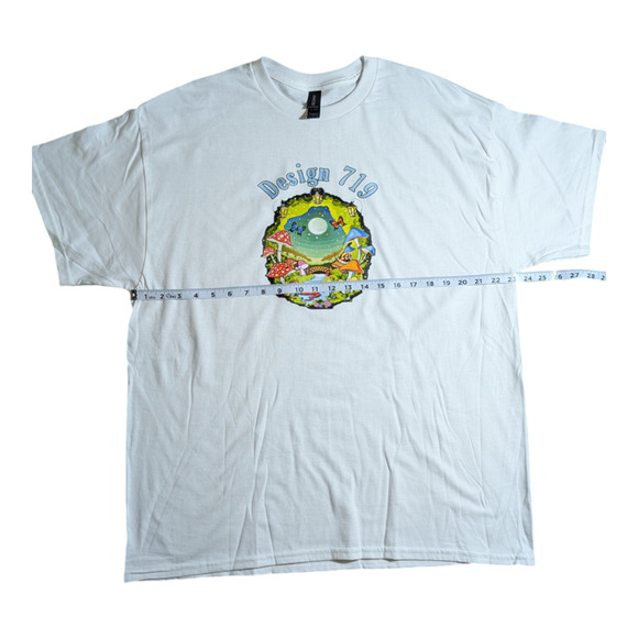 Custom Logo White T-shirt - Mushroom   - Size XL - Picture 3 of 6